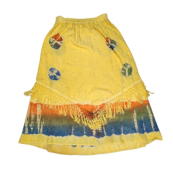 Two Piece Beach Tunic Skirt Size Medium Coastal Grandma Summer Boho *flaws - Picture 3 of 16